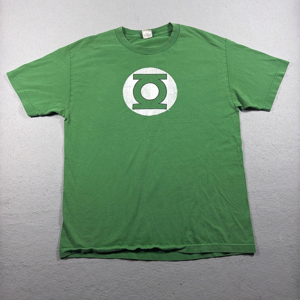 VTG Green Lantern Shirt Men Large Green DC Comics Originals Logo Graphic Tee Y2K